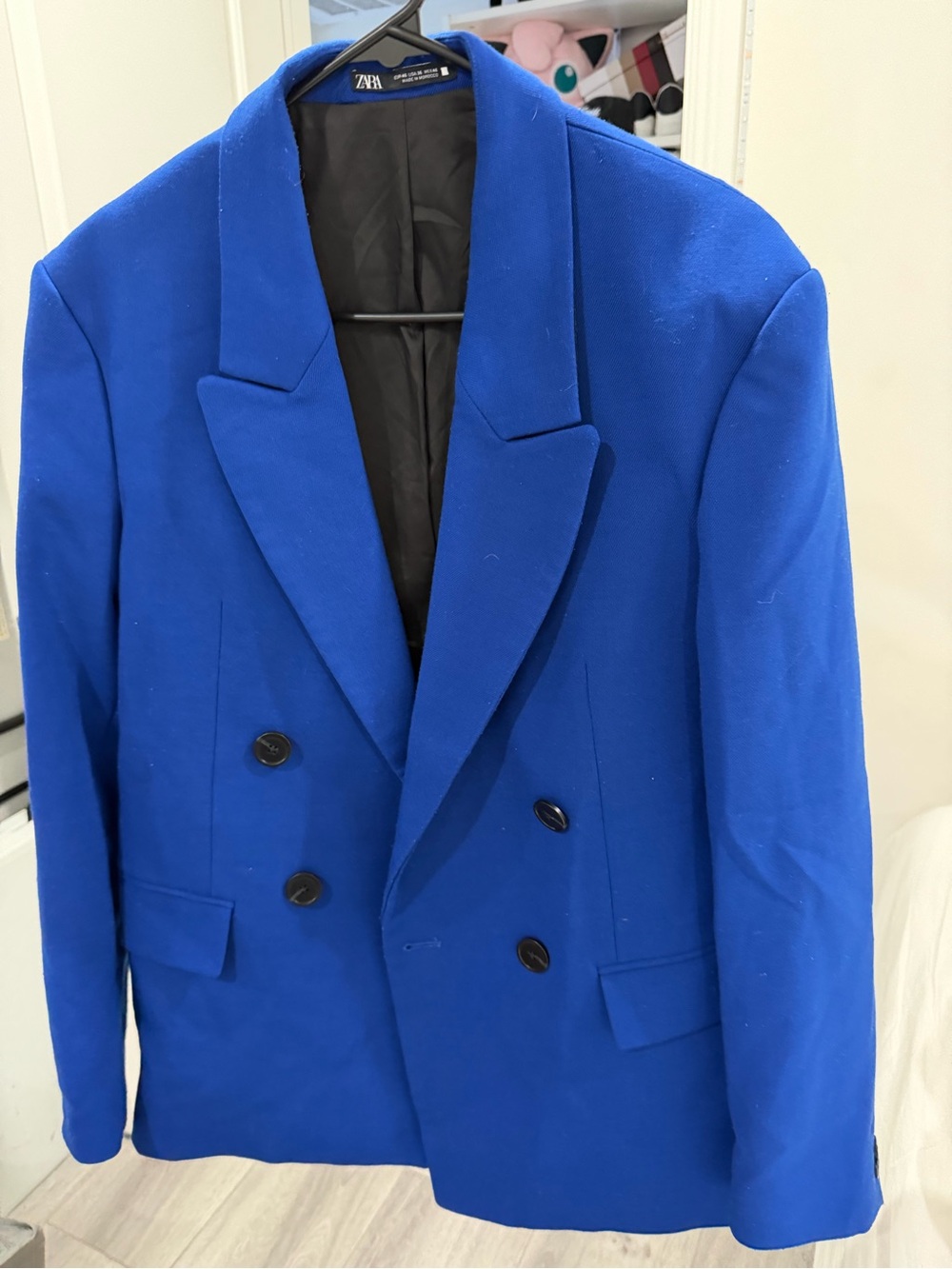 Zara Royal Blue Double-Breasted Blazer